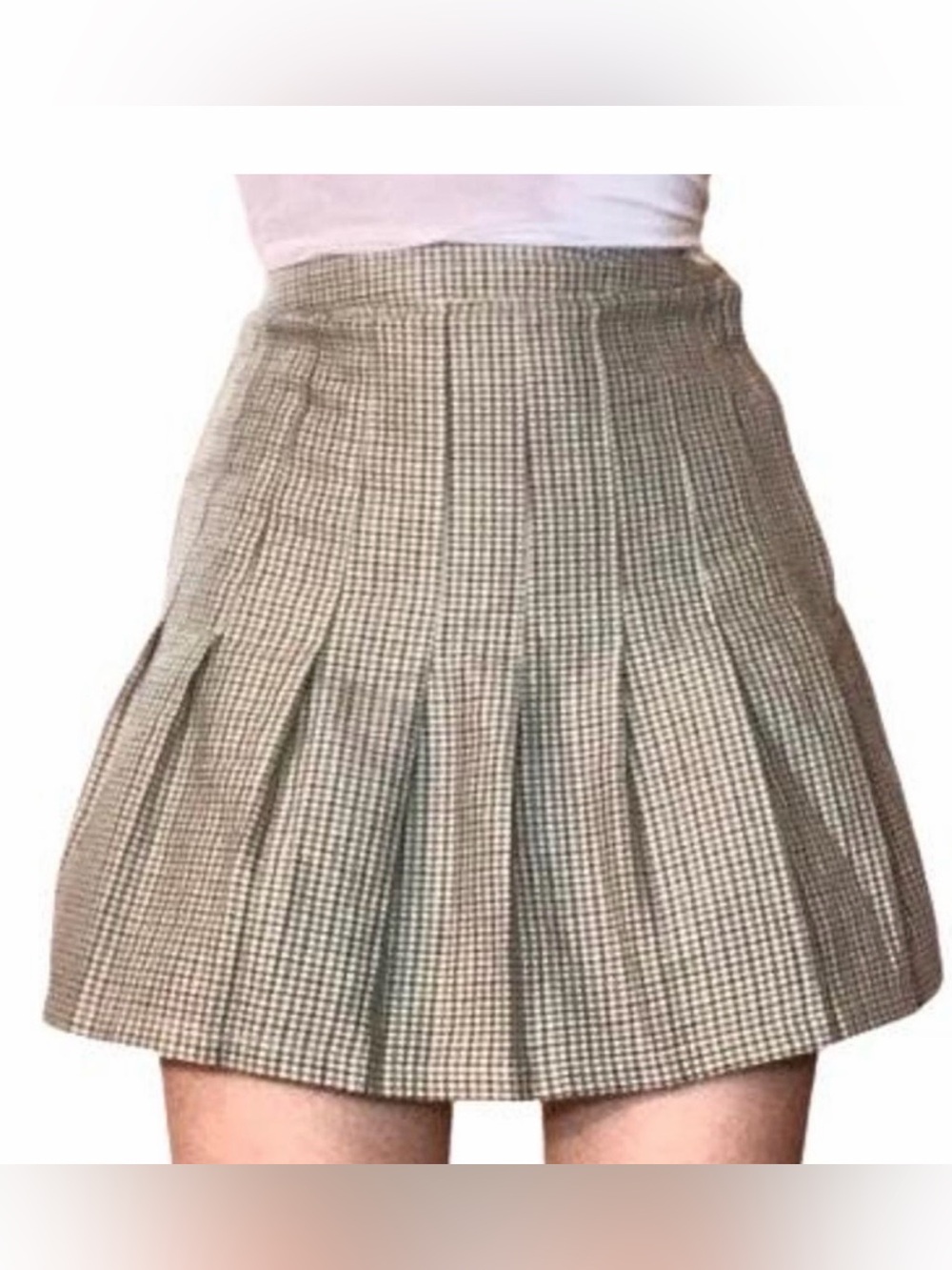 Urban Outfitters Brown Checkered Mini Skirt